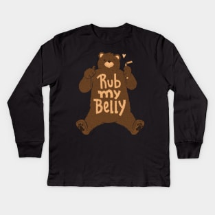 Rub My Belly Kids Long Sleeve T-Shirt